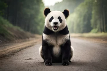 Foto op Canvas giant panda bear generated AI © ZAINAB