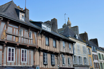 Architecture dans les rues de Quimperlé en Bretagne-France