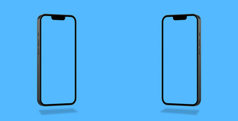 smartphone with green screen isolated for mobile apps mockup