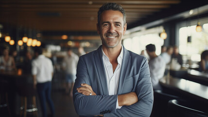 Fototapeta premium portrait of mature businessman in office