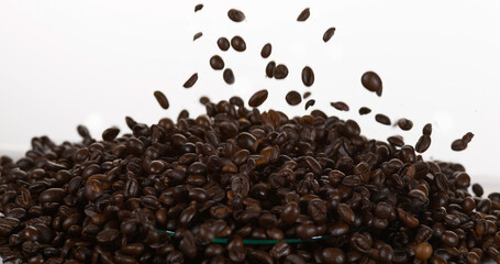 Coffee Beans Falling