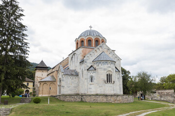 Studenica Monastery, 12th-century Serbian Orthodox Church monastery with rich history and spirituality. UNESCO World Cultural Heritage. Serbia, Europe.