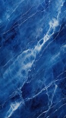 Abstract deep blue natural stone marble texture,  portrait luxury background	of surface
