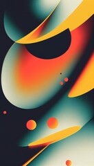 Abstract grainy shapes background, modern geometry backdrop for posters