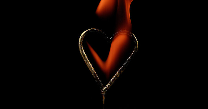 Burning Heart for Saint Valentine's Day