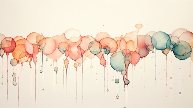 Watercolor droplets wallpaper in pastel colors