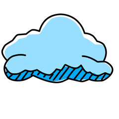 Cloud vector element graphic
