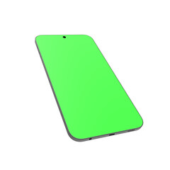 smartphone with green screen isolated for mobile apps mockup