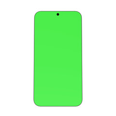 smartphone with green screen isolated for mobile apps mockup