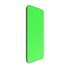 smartphone with green screen isolated for mobile apps mockup