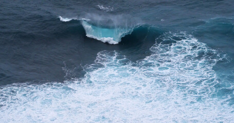 Waves in Atlantic Ocean, Porto Moniz, Madeira Island Portugal