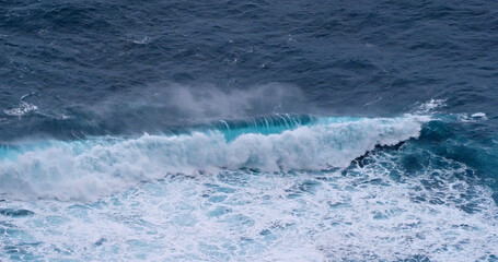 Waves in Atlantic Ocean, Porto Moniz, Madeira Island Portugal