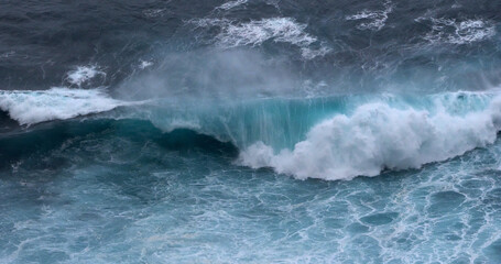 Waves in Atlantic Ocean, Porto Moniz, Madeira Island Portugal