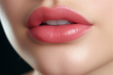 close up of female lips
