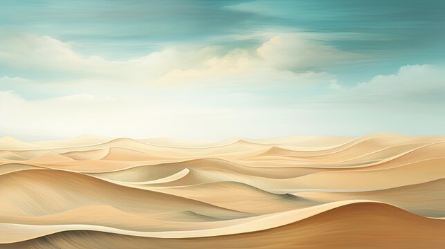 Golden sands, teal and orange tints wallpaper