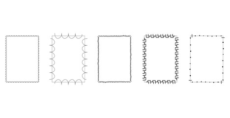 Collection of hand drawn doodle frames