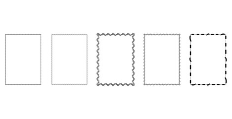 Collection of hand drawn doodle frames