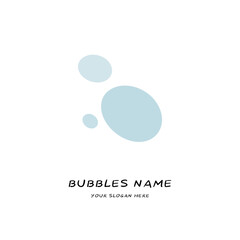 abstract bubbles blue dynamic logo