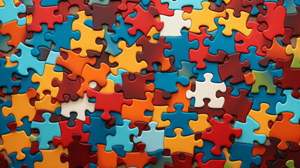 Jigsaw Puzzle Pieces flat texture