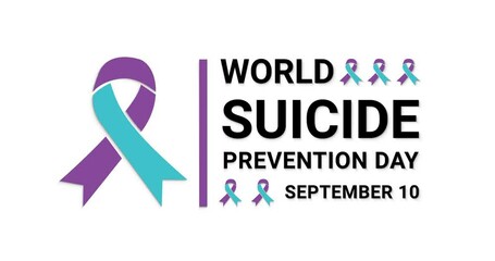 World Suicide Prevention Day. Celebrated every September 10. Text Animation on the white background alpha channel. Great for campaign Suicide Prevention Day