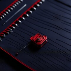 A vibrant red pin adorns a planner calendar, the clock ticking away as the user plans their next business meeting or travel adventure.