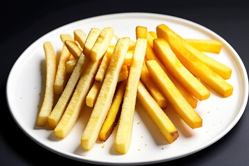 french fries in a white bowl