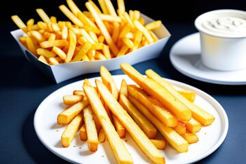 french fries in a white bowl