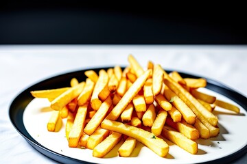 french fries in a white bowl