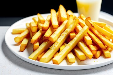 french fries in a white bowl