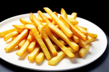 french fries on a white background