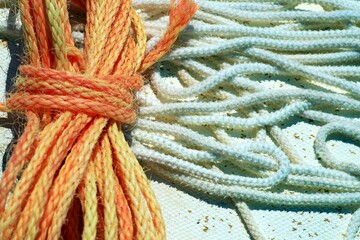 Nahaufnahme von Schiffstau