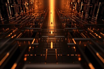 Fantastic CPU of the future background. Generative AI