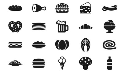 set icon food and drink, vector illustration