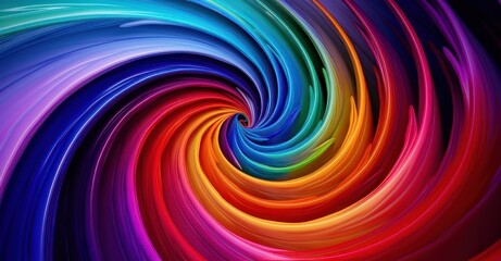 Obraz premium Magnetic pull of vibrant hues, entrancing in their centric dance.