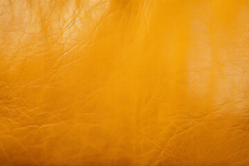 Yellow leather showcases a soft, supple texture with a wrinkled appearance.