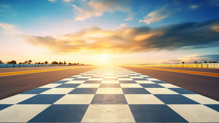 empty road surface with blue sky