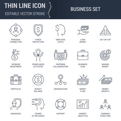 Business Number One Icons Set - Intelligent Thin Line Image Pack. Ideal for Web Design. Quality Outline Vector Concept Collection. Premium Mono Linear Design.