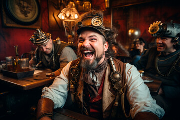 Obraz premium Photo from a wild stempunk party