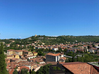 Panorama view of Verona, a city in Italy on a beautiful day