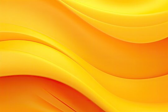 abstract orange background with smooth wavy lines, 3d render, Abstract folded paper effect. Bright colorful yellow background, AI Generated