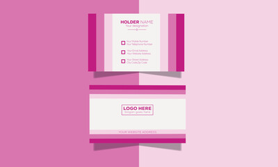 Simple Professional Business card design for personal and company identity.