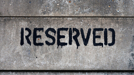 Reserved concrete sign slab wall background 01