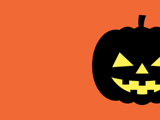 大きなハロウィンかぼちゃ背景：オレンジ