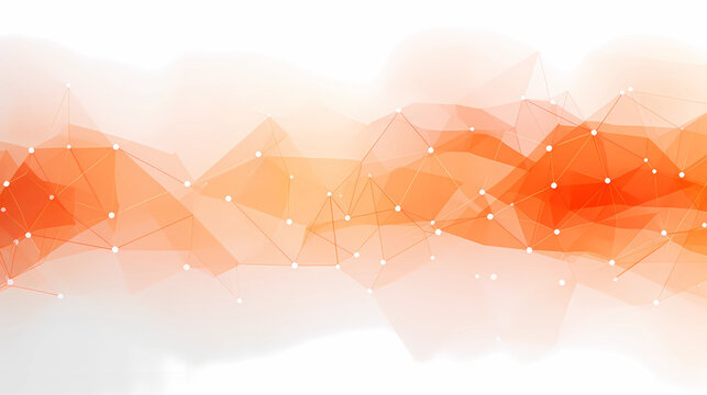 Orange Plexus White Background Desktop Wallpaper HD 4k Network Nodes Lines	