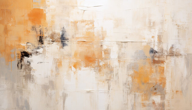 Abstract pale orange oil paint brushstrokes texture pattern painting wallpaper background