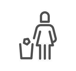 Rest room related icon outline and linear vector.