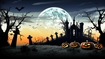 Halloween scary dark background