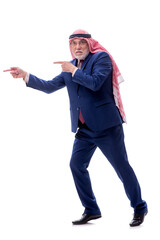 Old arab businessman isolated on white