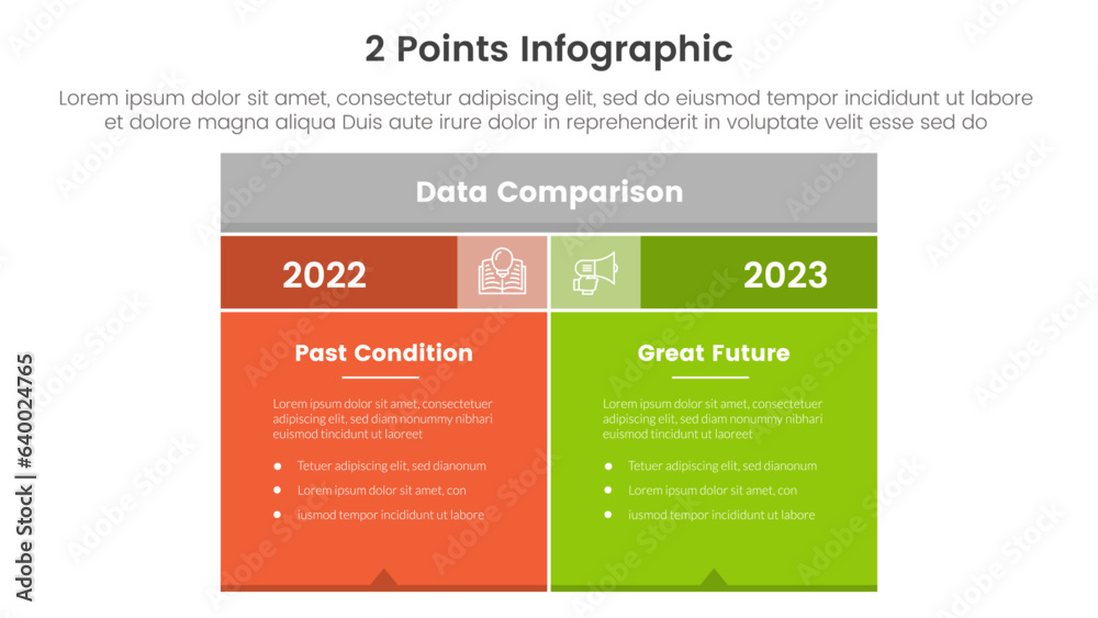 Poster versus or compare and comparison concept for infographic template banner with box table with fullcol