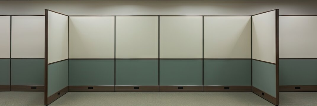 empty business cubicle workstation